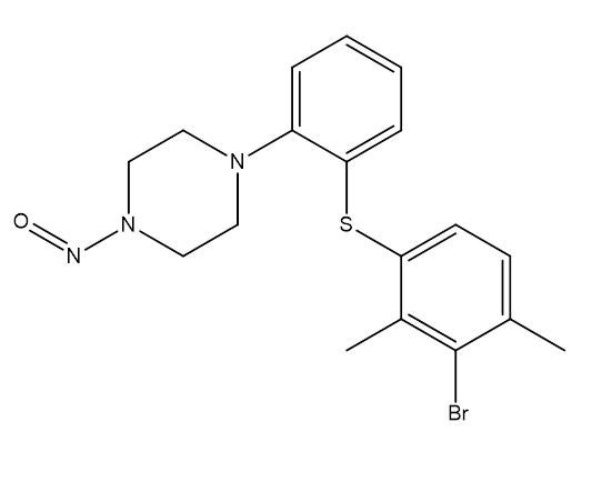 1-(4-bromo-2-((2,4-dimethylphenyl)thio)phenyl)-4-nitrosopiperazine	